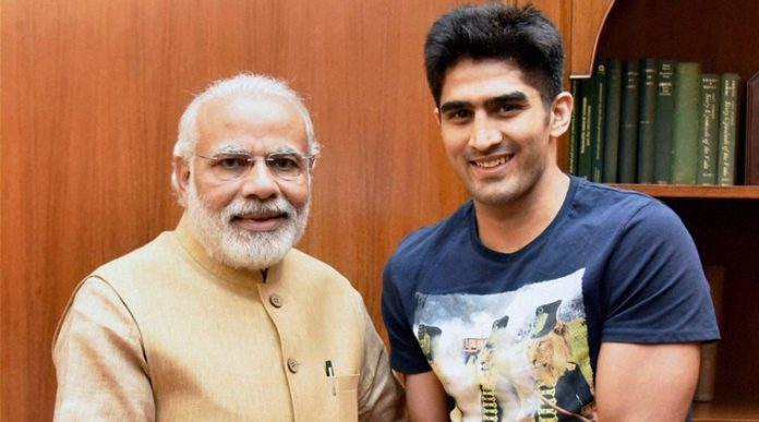 Vijender meets PM in New Delhi