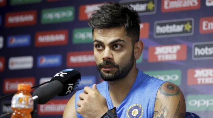 Virat Kohli at a press conference