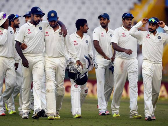 indian players leave after the end of day s play of the first cricket test match in mohali 14468054909497 1