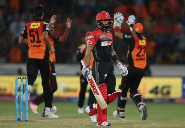 आईपीएल नौ : सनराइजर्स हैदराबाद बनाम रॉयल चैलेंजर्स बंगलौर मैच के आंकड़े 1
