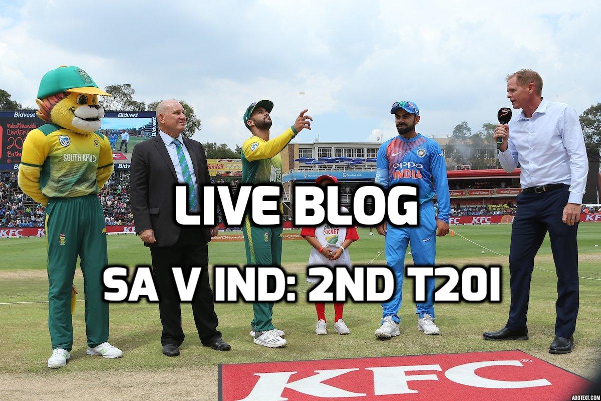 LIVE BLOG : 2nd T20I: SAvIND: सुपरस्पोर्ट्स पार्क, सेंचुरियन 14