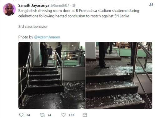 बांग्लादेश के खिलाड़ियों द्वारा ड्रेसिंग रूम के दरवाजे को तोड़ने की घटना के बाद श्रीलंकाई दिग्गज जयसूर्या ने बांग्लादेशी खिलाड़ियों के लिए किया अपशब्दों का प्रयोग 7