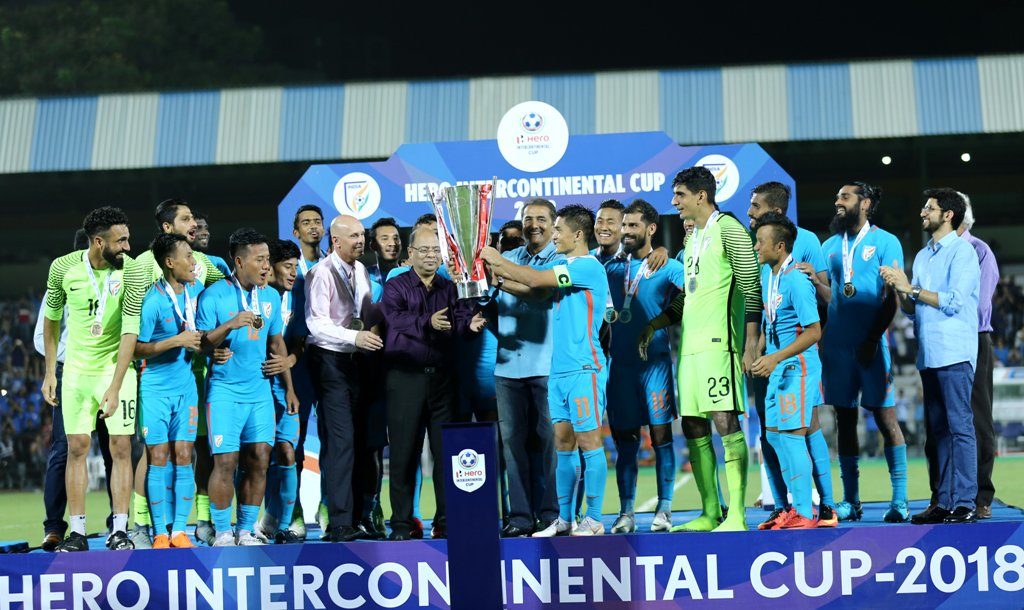 भारतीय फुटबॉल टीम ने अपने नाम की इंटरकॉन्टिनेंटल टूर्नामेंट, सचिन तेंदुलकर ने इस अंदाज में दी बधाई 2