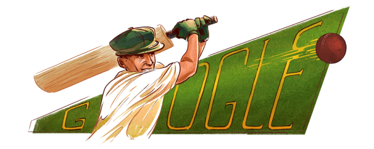 Google remembers great cricket player Bradman