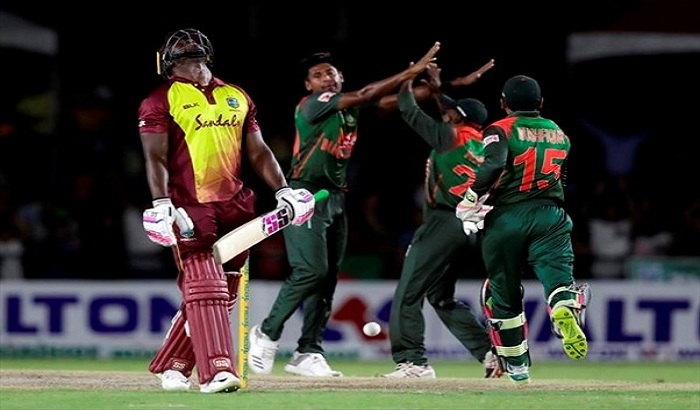 बारिश से बाधित मैच में बांग्लादेश ने जीत हासिल कर टी-20 सीरीज की अपने नाम 1