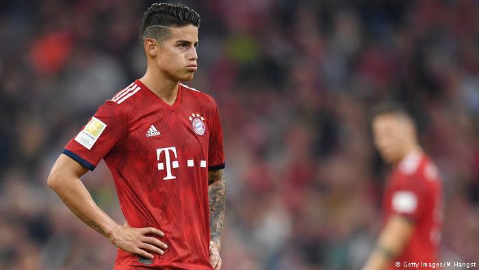 Bayern's winger Rodriguez suffered a knee injury