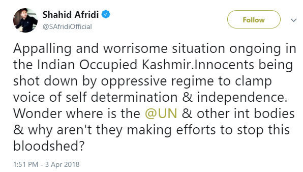 आतंकवादियों को सपोर्ट करने के बाद, शाहिद अफरीदी ने कश्मीर और भारत पर फिर दिया विवादित बयान 3
