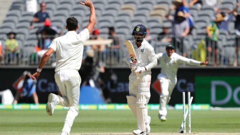 Perth Test: India lose 2 wickets for tea