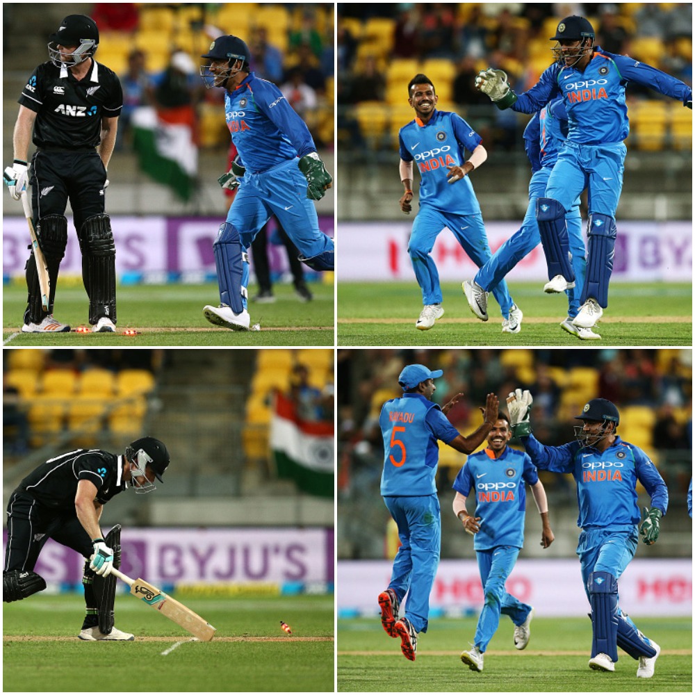 India vs NewZealand- 37 साल की उम्र में धोनी ने फिर दिखाया हैं दुनिया के सबसे फिट क्रिकेटर, पलक झपकते किया स्टम्प 14