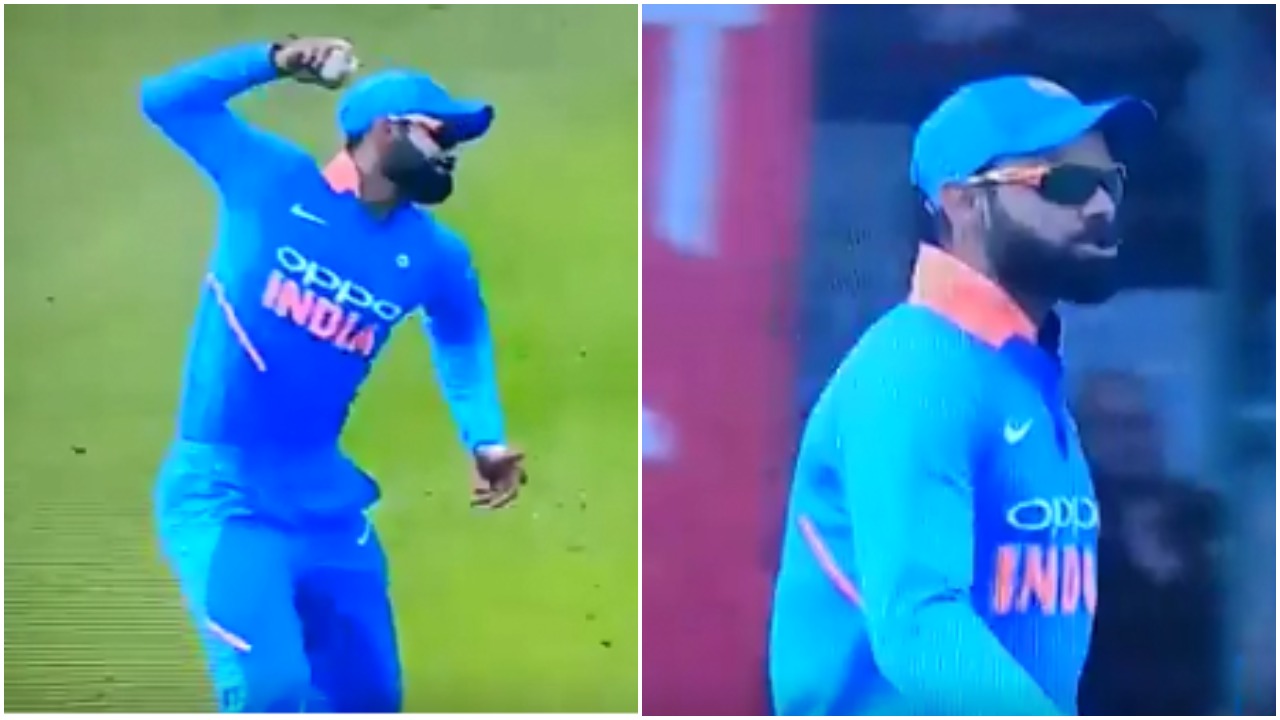 उस्मान ख्वाजा का कैच लेने के बाद कप्तान विराट कोहली ने मैदान पर किया अभद्र भाषा का प्रयोग, देखें वीडियो 1
