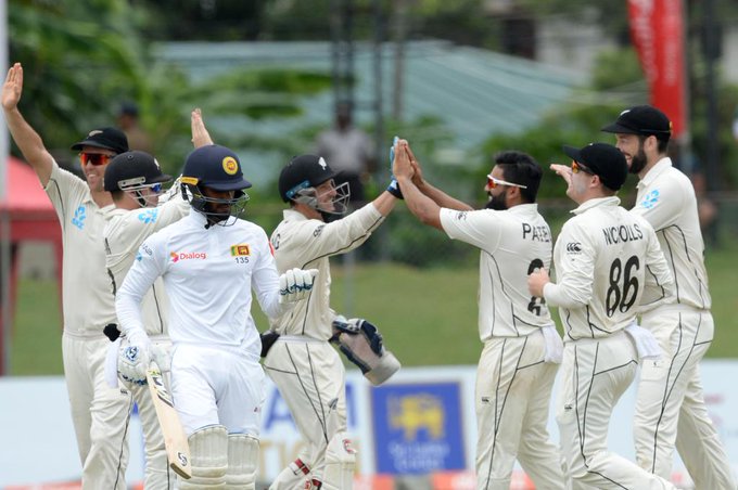 न्यूजीलैंड की टीम ने दुसरे टेस्ट मैच में श्रीलंका की टीम को पारी और 65 रनों से हराया, सीरीज बराबर हुई 2
