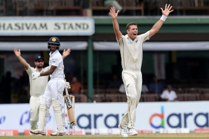 न्यूजीलैंड की टीम ने दुसरे टेस्ट मैच में श्रीलंका की टीम को पारी और 65 रनों से हराया, सीरीज बराबर हुई 1