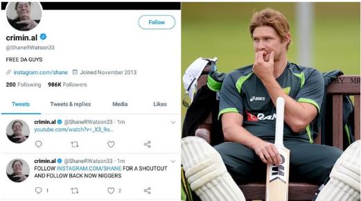 शेन वॉटसन का ट्वीटर अकाउंट हुआ हैक, क्रिकेटर से 30 मिनट के लिए बन गये क्रिमिनल 2