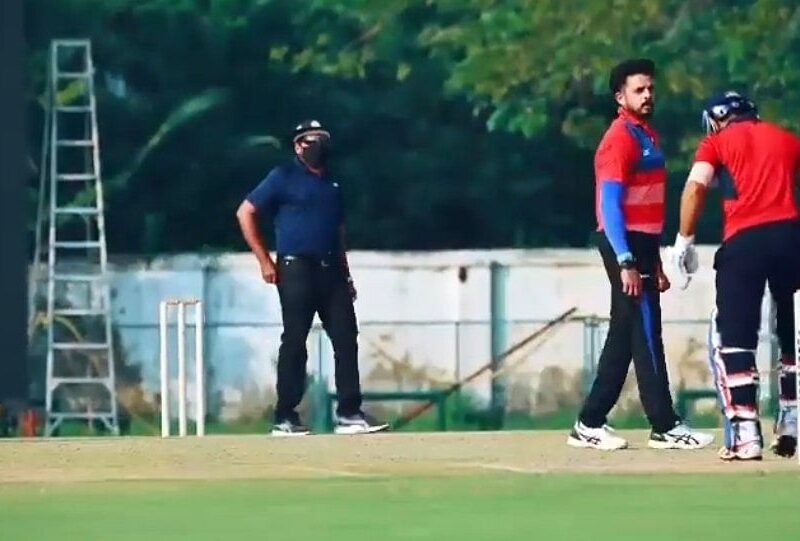 WATCH : तेज़ गेंदबाज़ एस श्रीसंत को लेग-स्पिन से मिला विकेट, वीडियो हो रहा वायरल 1