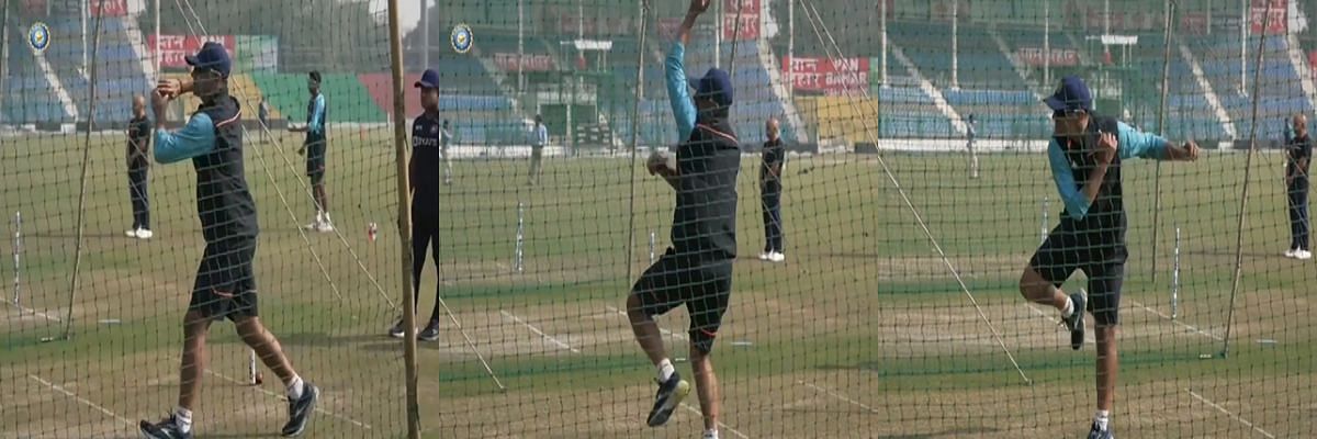 IND vs NZ: पहले टेस्ट से पहले नेट्स में गेंदबाजी करते दिखे हेड कोच राहुल द्रविड़, वीडियो हुआ वायरल 2