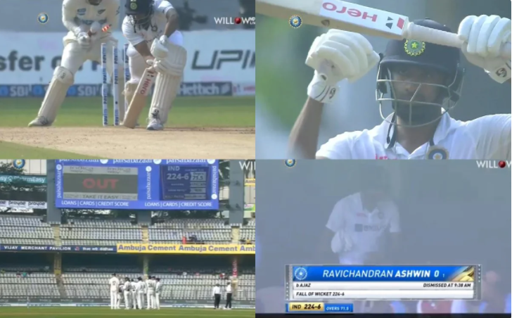 INDvsNZ- दूसरे टेस्ट मैच में आर अश्विन ने बोल्ड होने के बाद भी ले लिया रिव्यू, फिर अंपायर के फैसले से पहले पहुंचे पवेलियन 11