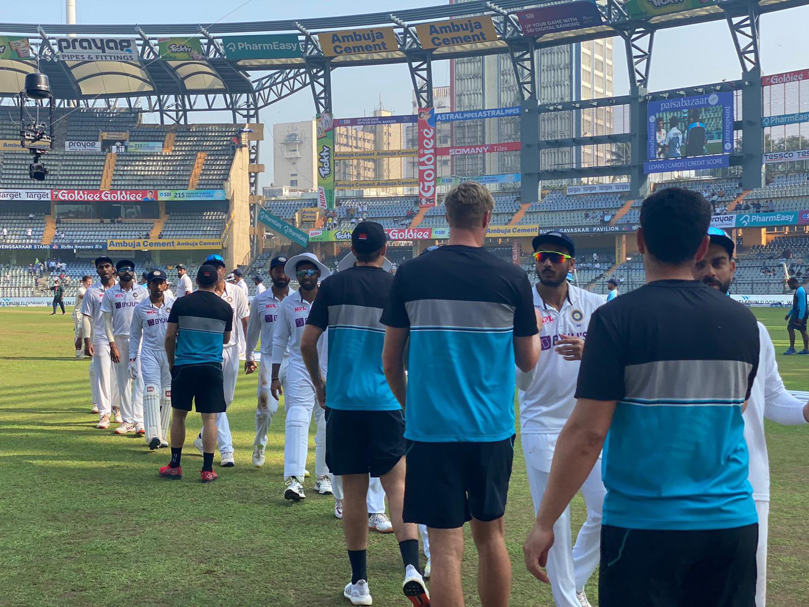 INDvsNZ- मुंबई टेस्ट को भारतीय टीम ने किया 373 रन से अपने नाम, सीरीज को 1-0 से किया कब्जे में, देखें कौन रहा हीरो 8