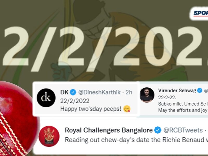 funny tweet of indian cricketers on 22022022 palindrome and ambigram date