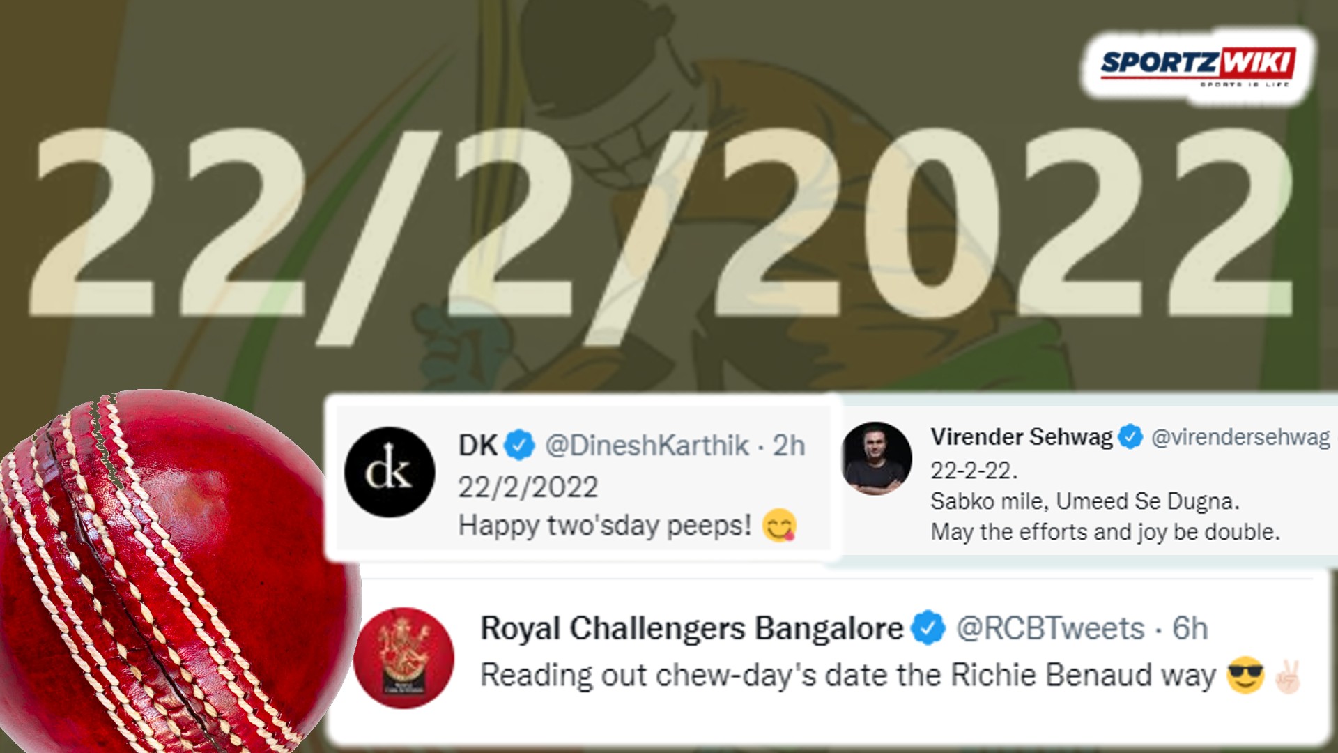 funny tweet of indian cricketers on 22022022 palindrome and ambigram date