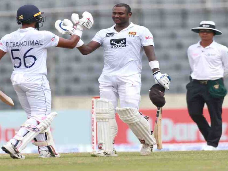 BAN vs SL: मैथ्यूज-चंडीमल की शतकीय पारी की बदौलत श्रीलंका ने हासिल की 141 रनों की बढ़त 2