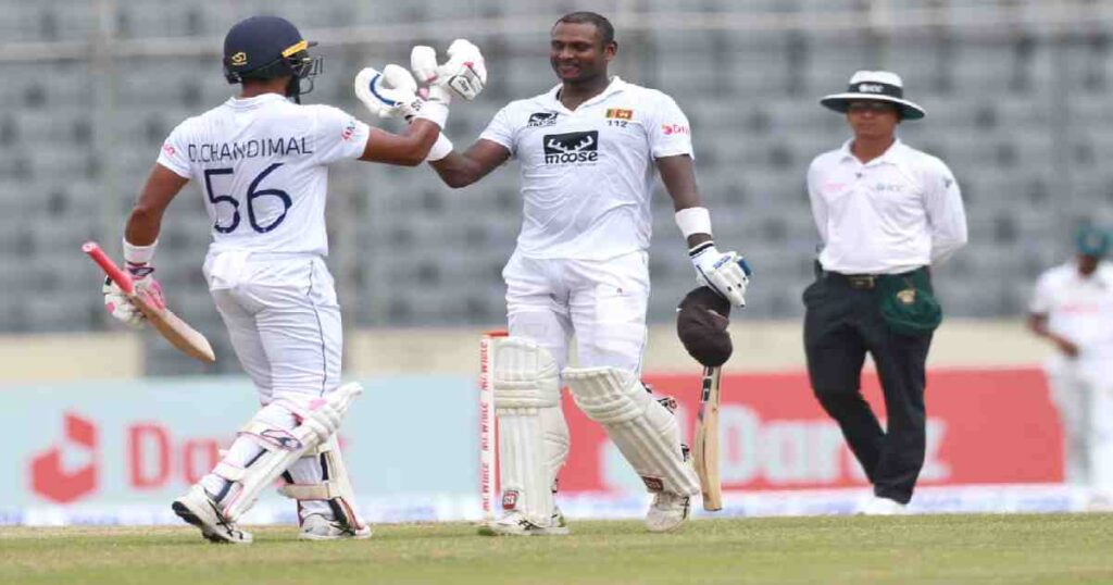 BAN vs SL: मैथ्यूज-चंडीमल की शतकीय पारी की बदौलत श्रीलंका ने हासिल की 141 रनों की बढ़त 4