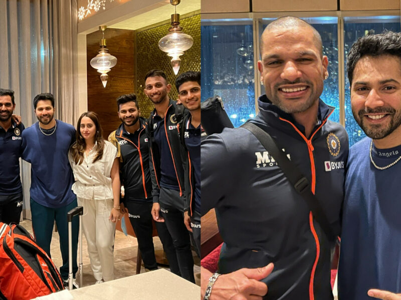 ZIM vs IND: वरुण धवन ने पत्नी संग की टीम इंडिया से मुलाकात