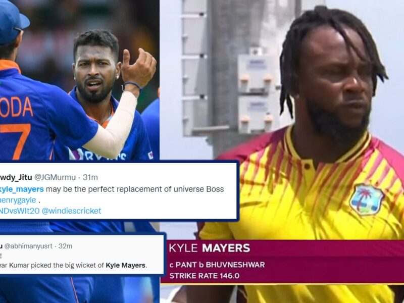 WI vs IND 3rd T20 Kyle Mayers Tr