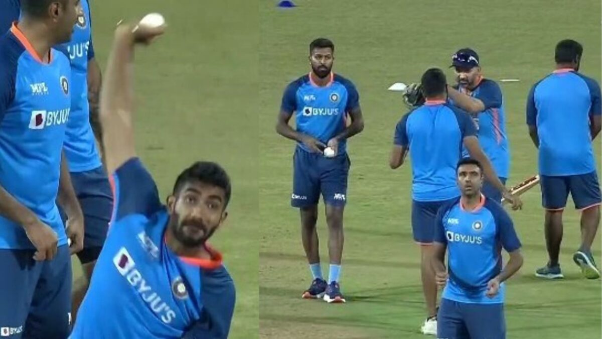 IND vs AUS 2nd t20i Jasprit Bumrah and Hardik Pandya practicing off spin