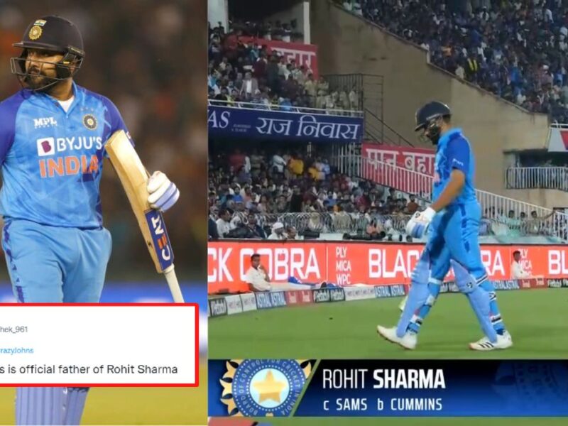 rohit sharma out ind vs aus 3rd t20i