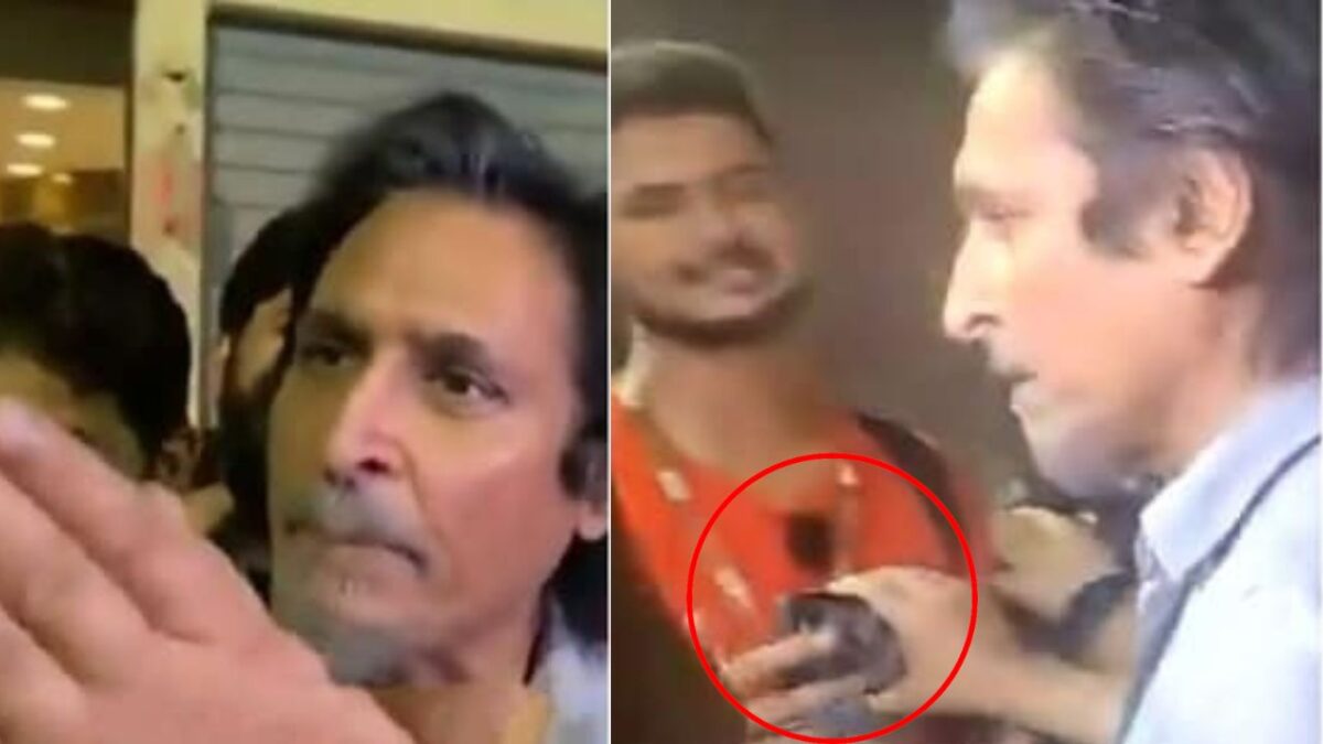 वीडियो: पाकिस्तान की हार के बाद आग बबूला हुए रमीज राजा, भारतीय पत्रकार का छीना मोबाइल...हाथापाई को हुए उतारू 1
