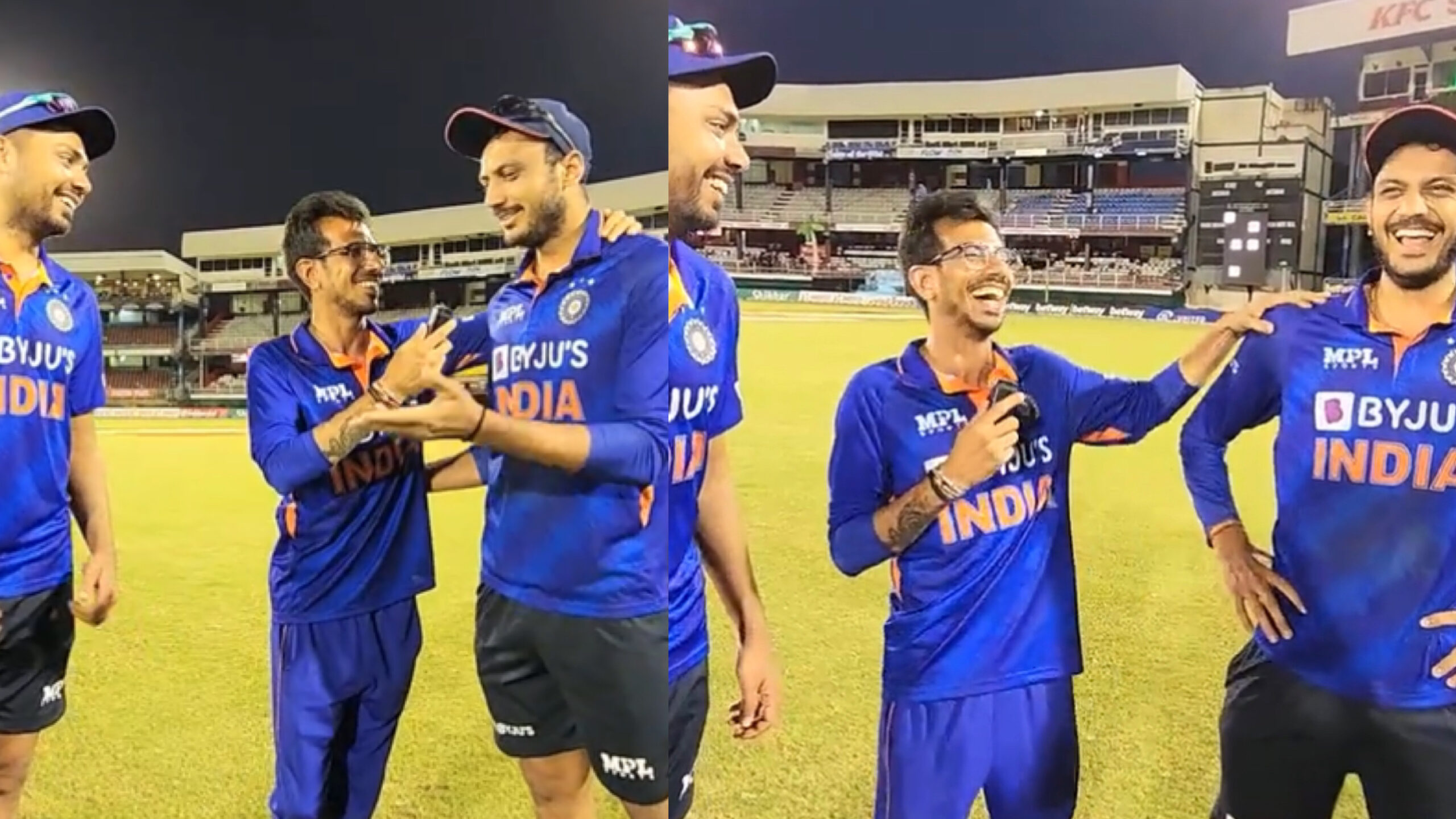 IND vs AUS: "बापू को हमने एक नाम दिया है...." अक्षर ने अपने शानदार प्रदर्शन से लुटी महफ़िल, तो चहल ने दिया नया 'निकनेम' 3 युजवेंद्र चहल ने अक्षर पटेल से पूछे कई अहम सवाल | Axar Patel