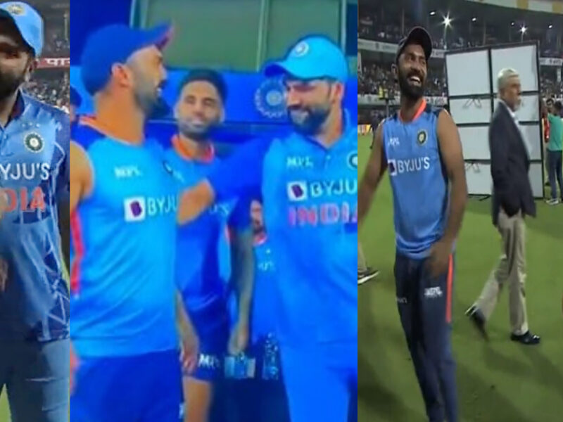 Rohit Sharma ने मैच के बाद कार्तिक से लिए मजे, वीडियो वारयल