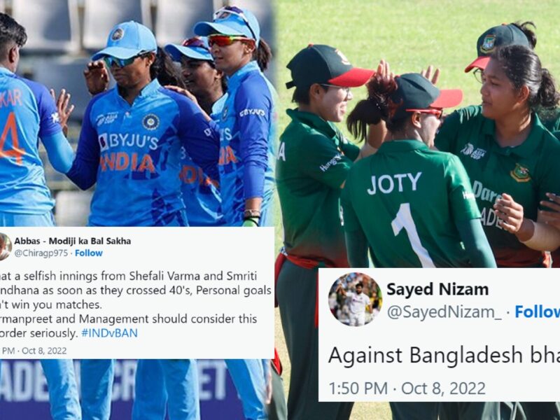 INDW vs BANW: शैफाली-मंधाना के तूफ़ान में उड़ा बांग्लादेश, 59 रनों के अंतर से जीता भारत 1