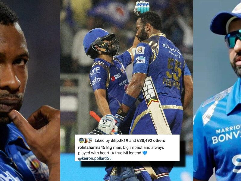 पोलार्ड के IPL से संन्यास लेने के बाद रोहित शर्मा हुए इमोशनल, सोशल मीडिया पर लिख दिल छू लेने वाला पोस्ट 2