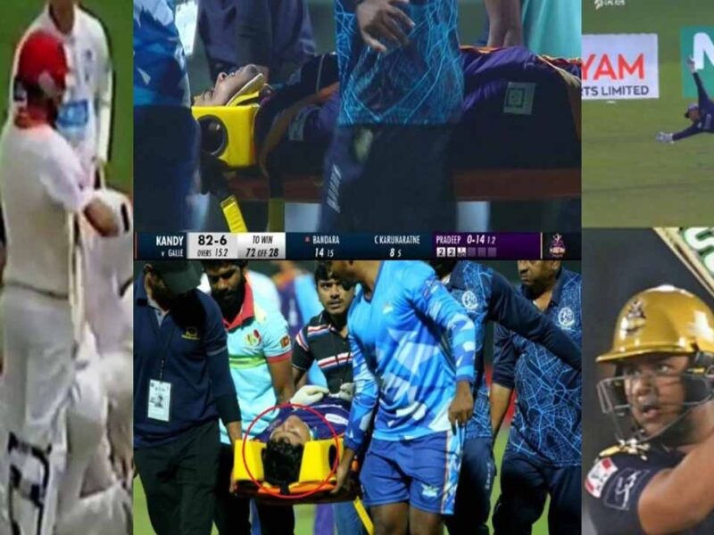 Azam Khan hit by ball lanka premier-league