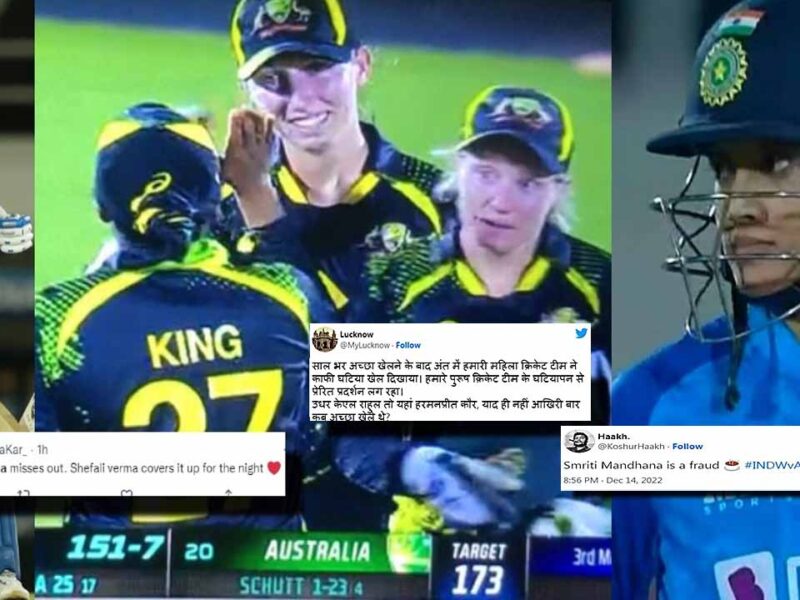 IND W vs AUS W 3rd t20i twitter reactions