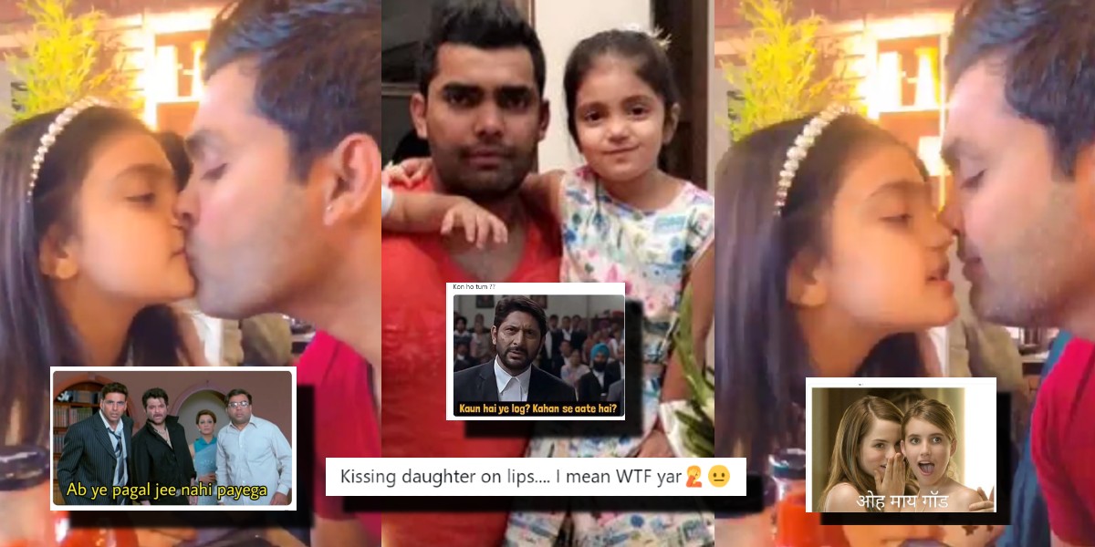 umar akmal kisses to her daughter fans trolled on twitter