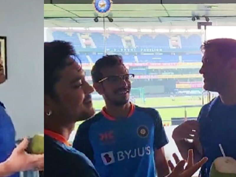 टीम इंडिया के ड्रेसिंग रूम में पहुंचे 'धोनी', राहुल द्रविड़ ने देखकर भी किया अनदेखा, नहीं दिया कोई भाव, VIDEO वायरल 4