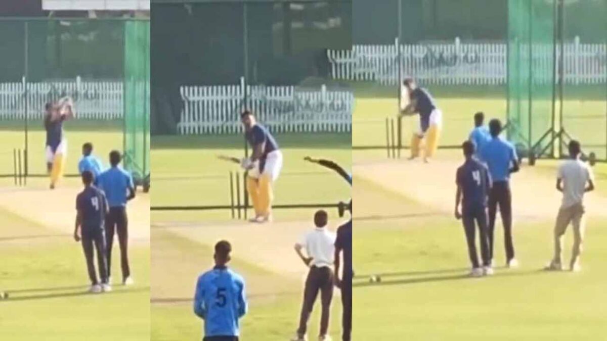 ms dhoni ipl 2023 practice in ranchi video viral