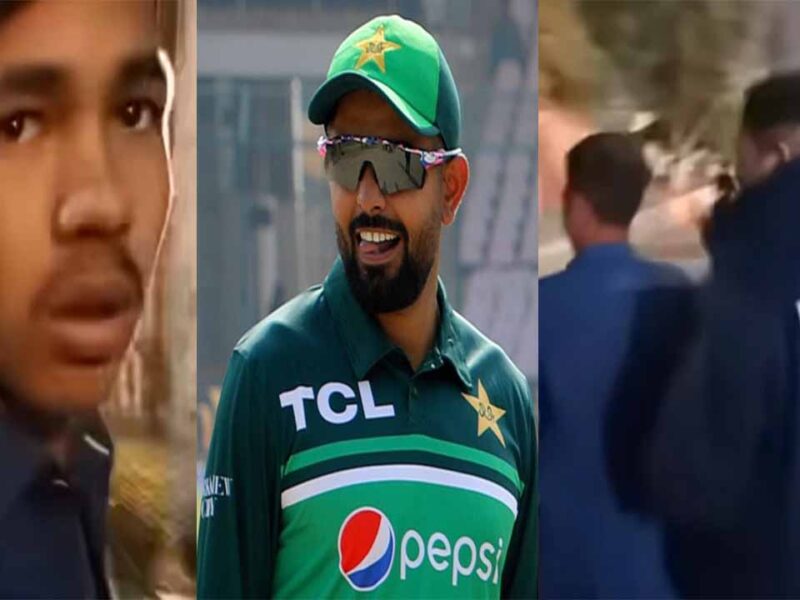 pak vs nz fans try to meet babar azam police arrested him