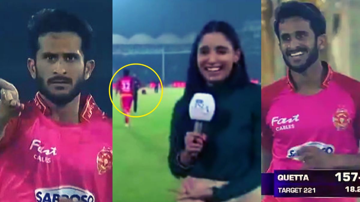 Hasan Ali touched Azam Khan's cheek in front of Pakistani anchor in PSL, VIDEO viral