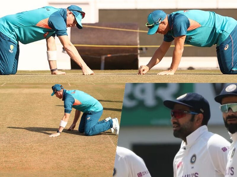 IND VS AUS: नागपुर टेस्ट मैच से पहले ऑस्ट्रेलियाई टीम बेईमानी पर उतरी, स्मिथ-वॉर्नर पिच से छेड़छाड़ करते हुए कैमरे में कैद 7