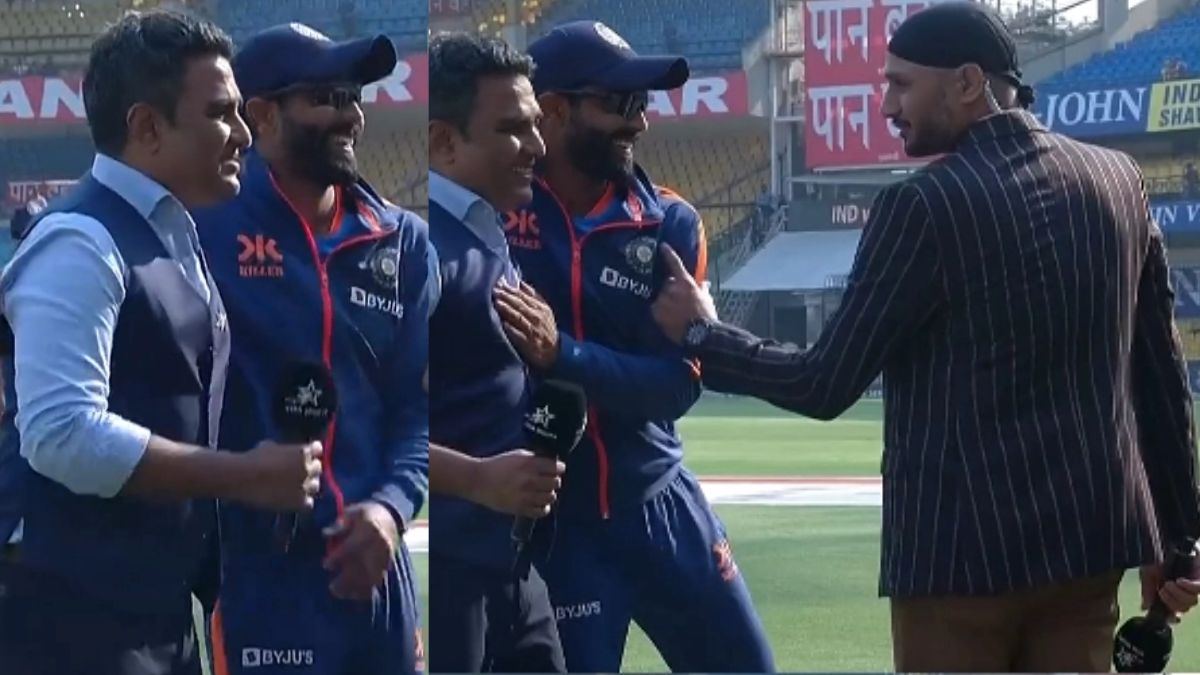 ravindra-jadeja-sanjay-manjrekar-hugged-each-other-before-the-play-of-ind-vs-aus-4th-innings-3rd-test-video-went-viral