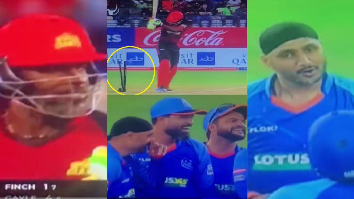 VIDEO Chris Gayle clean bowled on Harbhajan Singh's ball of the century llc India Maharajas Vs World Giants