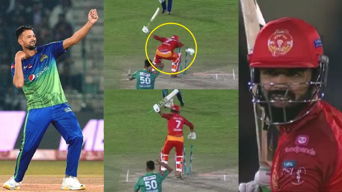 VIDEO: Shadab Khan got out and broke the wicket in PSL, the dirty street