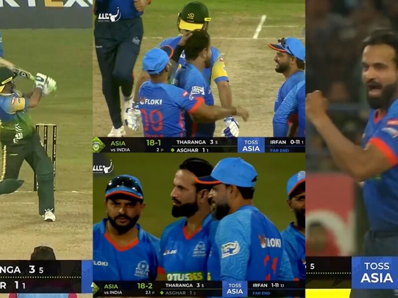 india-maharajas-vs-asia-lions-irfan-pathan-lbw-wicket-asgar-afghan-video
