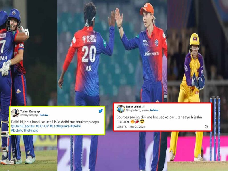 dc reached to final wpl 2023 fans reactions releate to earthquake