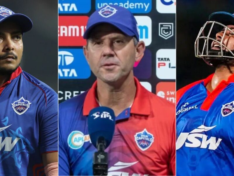 delhi-capitals-coach-ricky-ponting-on-prithvi-shaw-he-fail-in-ipl-2023