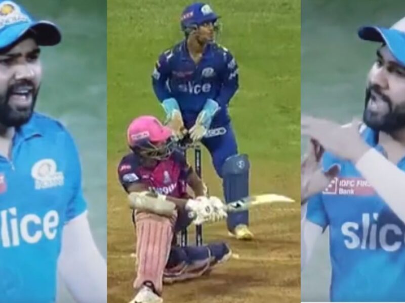 watch video Ishan Kishan started captaining in mi vs rr match then in anger Rohit sharma abused