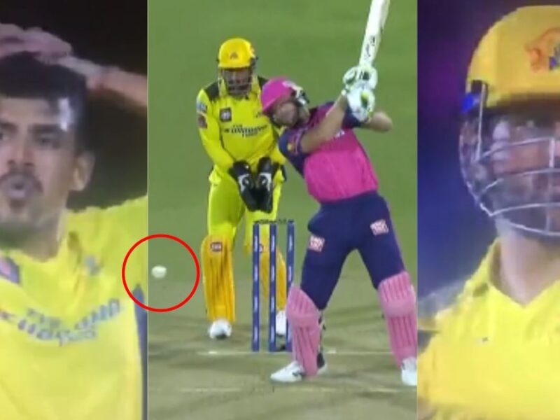 maheesh-theekshana-bowls-the-ball-of-the-ipl-to-jos-buttler-dhoni-was-also-surprised-video-went-viral-rr-vs-csk-ipl-2023